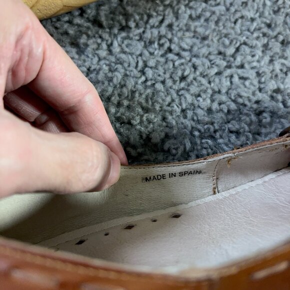 Pikolinos Jerez Loafer Womens Size 9 Brown Leather Wedge Heel Slip On Shoe Spain - Picture 8 of 9